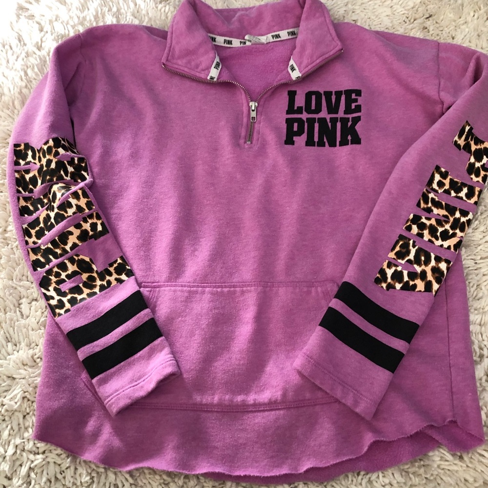 Pink half zip